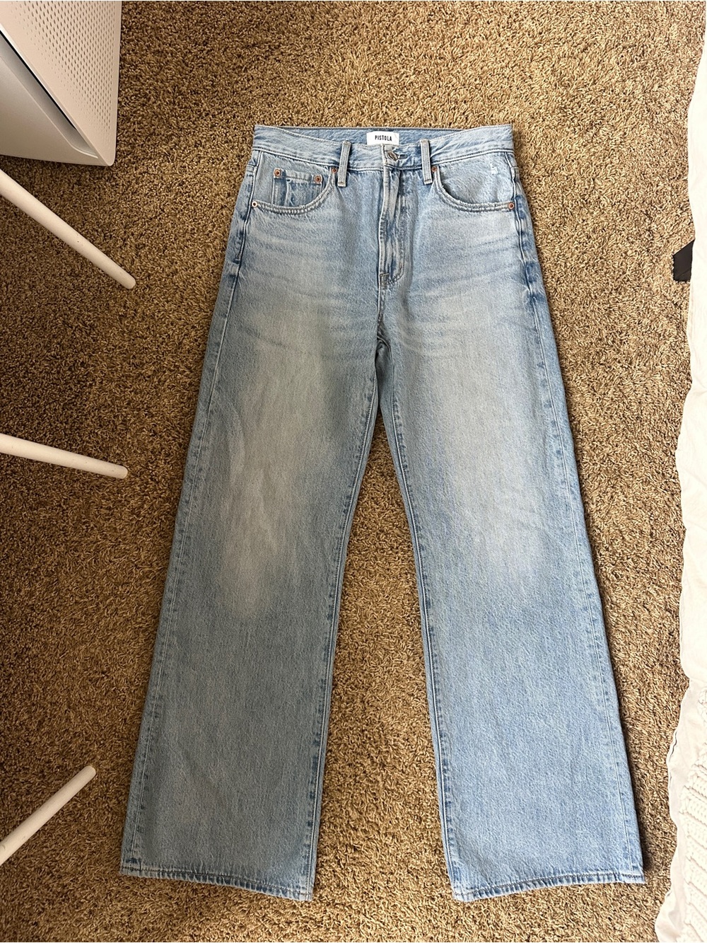 Pistola Light Blue High-Rise Jeans - 100% Cotton